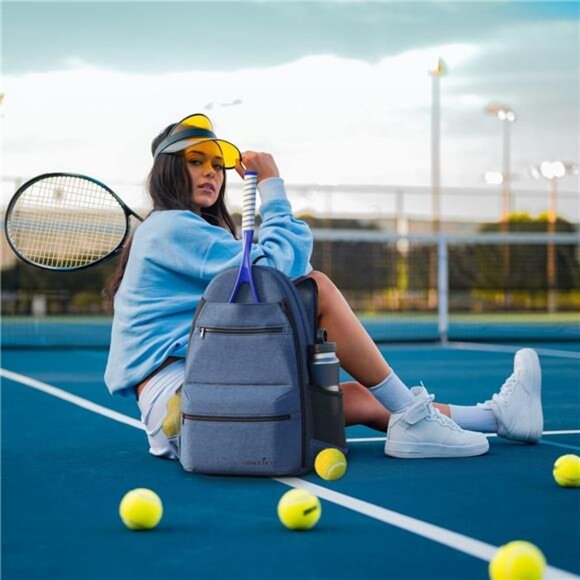 Tennis Bag - Tennis Backpack for Men & Women Holds 2 Tennis Rackets and Shoes - Picture 6 of 7